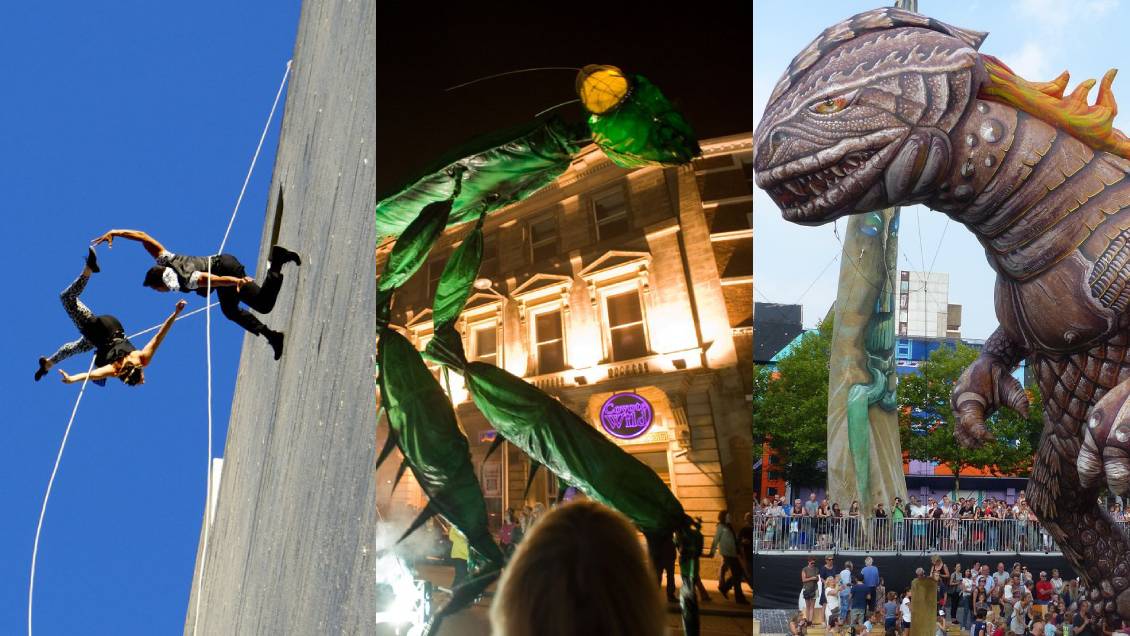 Un dinosaurio e insectos gigantes: los espectáculos en la calle de Teatro a Mil 2023
