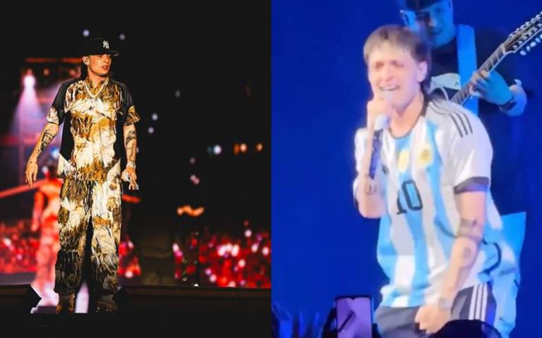 Peso Pluma desata polémica por hablar mal de México y portar playera de Argentina en su show